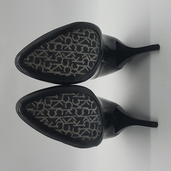 1050- Calvin Klein Women's Heel Black Shoes Size 8 - Picture 6 of 12